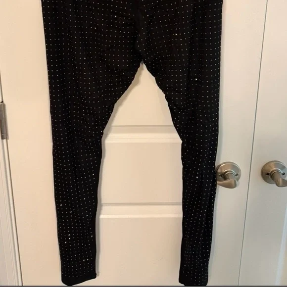 Vocal Black Rhinestone Leggings 3X - Picture 2 of 6